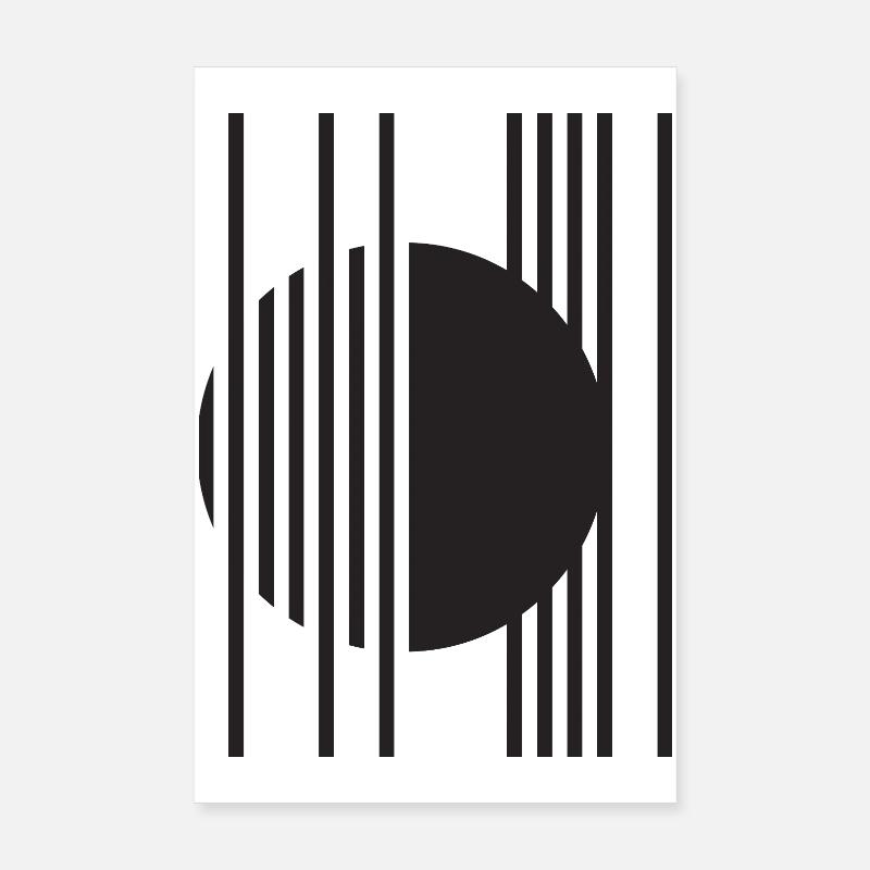 Geometrisch gestreifte Bahn Poster 20x30 cm