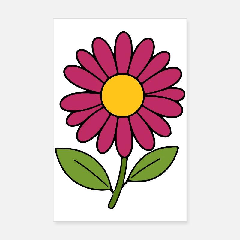Fleurs rouges violettes fleurissent Poster 20 x 30 cm