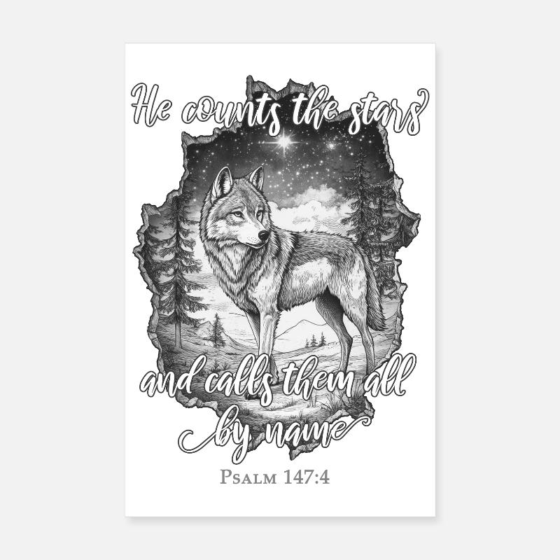 Wolf Christian Poster 8" x 12" (20x30 cm)