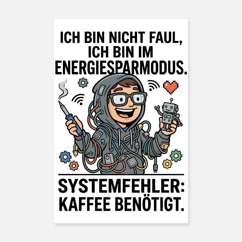 Technik Nerd Löten Roboter DIY Poster 20x30 cm