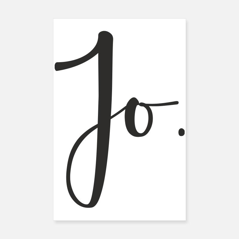 Jo – Conception de texte de lettrage manuel Poster 20 x 30 cm