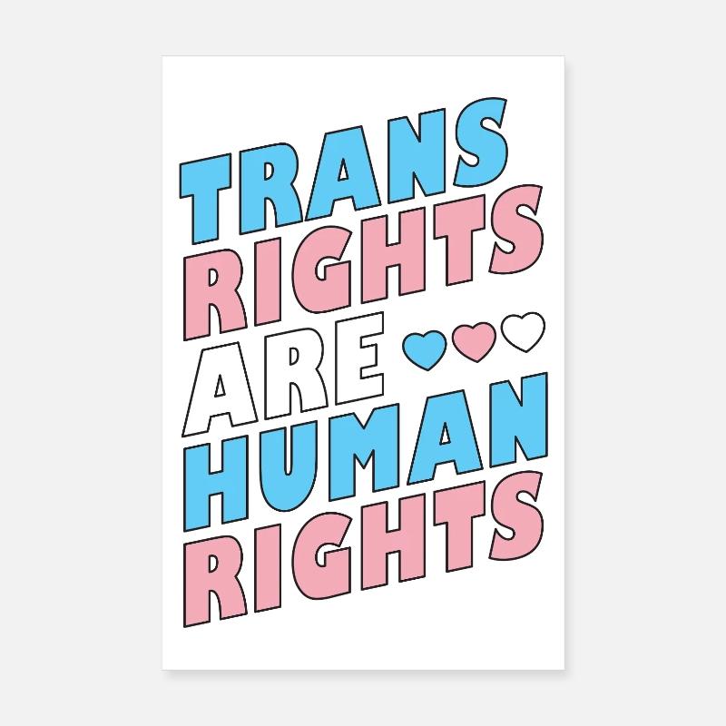 LGBTQ Pride Month - Trans Rights Are Human Rights Poster 8" x 12" (20x30 cm)