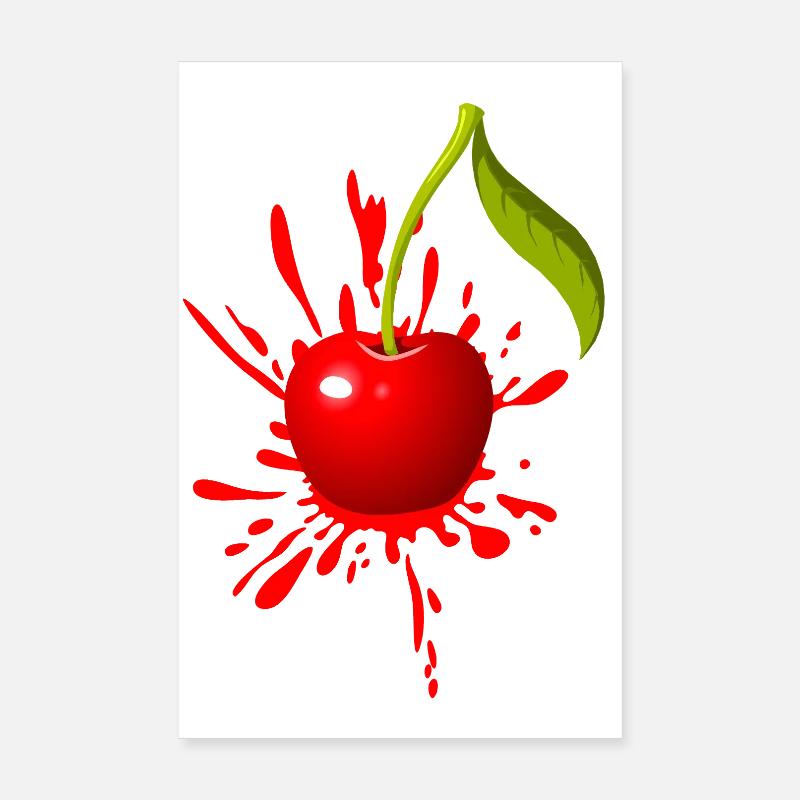 Explosion de la couleur cerise Poster 20 x 30 cm
