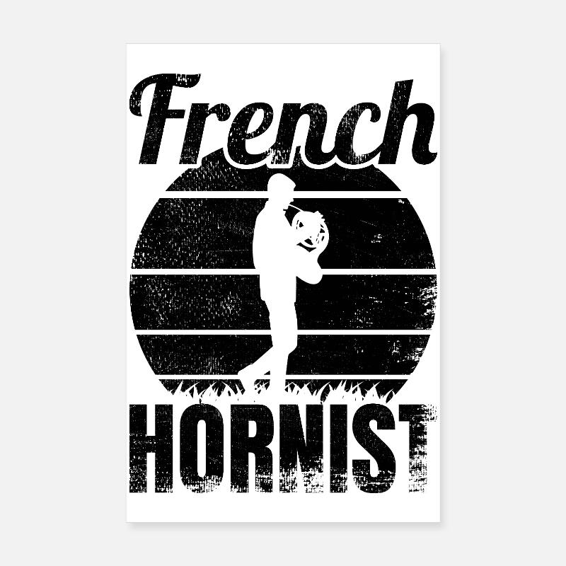 French horn player Poster 8" x 12" (20x30 cm)
