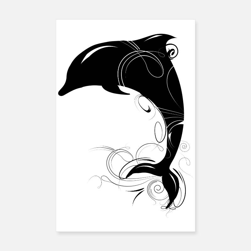 springender Delfin Poster 20x30 cm
