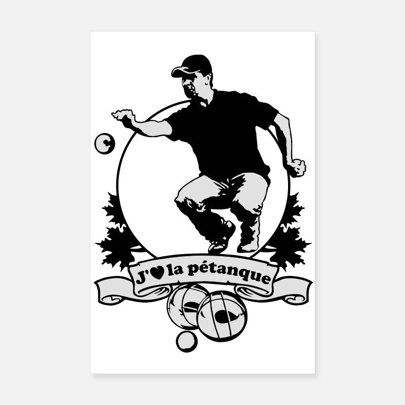 Blason J'aime la pétanque flex Poster 20 x 30 cm