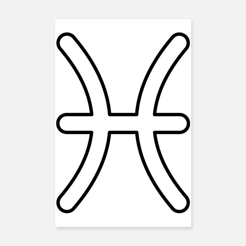 Fische Sternzeichen Sternbild Tierkreiszeichen Poster 20x30 cm