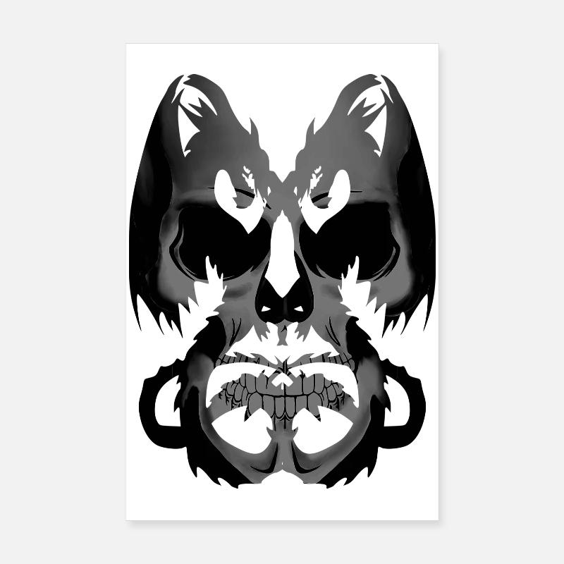 Skull and Dragons Poster 20x30 cm