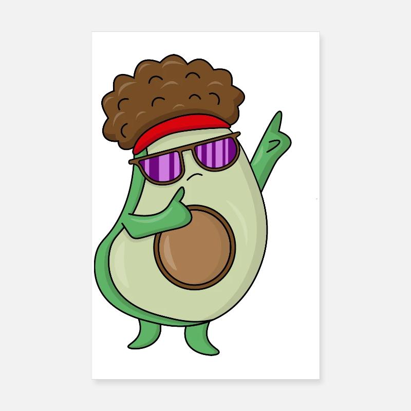 Coole Avacado Tanz Poster 20x30 cm