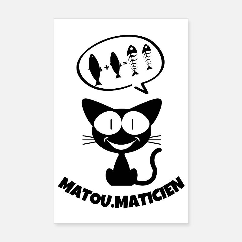 Mathematik, Mathematiker, Mathe-Fan - Poster 20x30 cm - Weiß