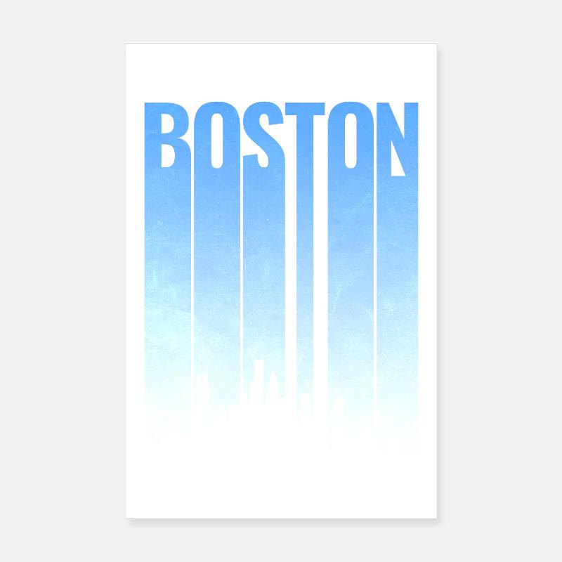 Boston Skyline Classic T-Shirt Poster 20 x 30 cm