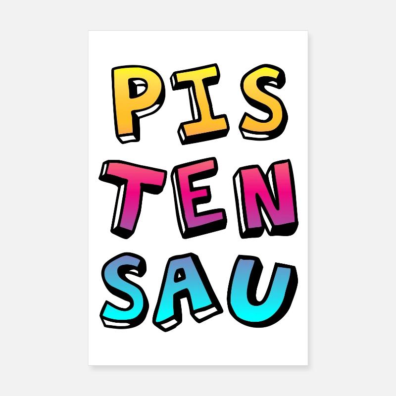 Pistensau Après-Ski Skiing Comic cool quotes Poster 8" x 12" (20x30 cm)