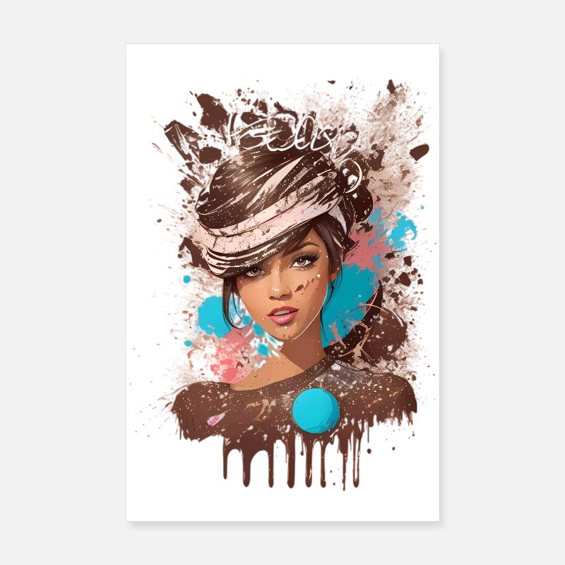 Sweet Lady - Poster 20x30 cm - Weiß