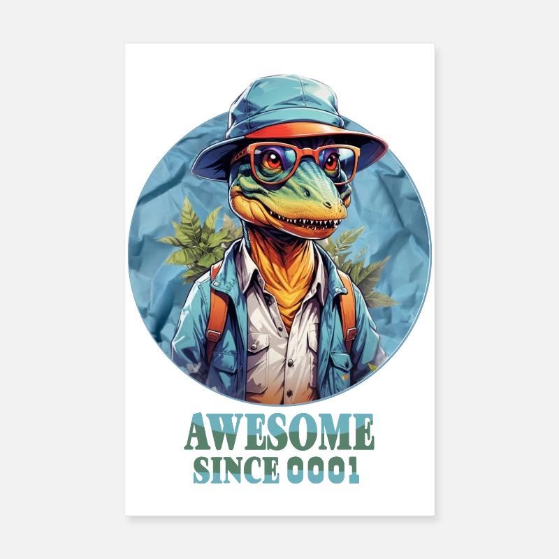 Dinosaurs, T-Rex Poster 8" x 12" (20x30 cm)