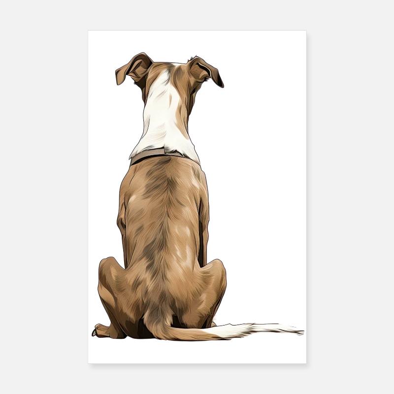 Greyhound Poster 8" x 12" (20x30 cm)