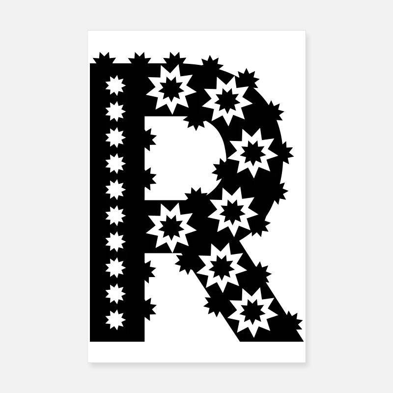 Letter R Poster 8" x 12" (20x30 cm)