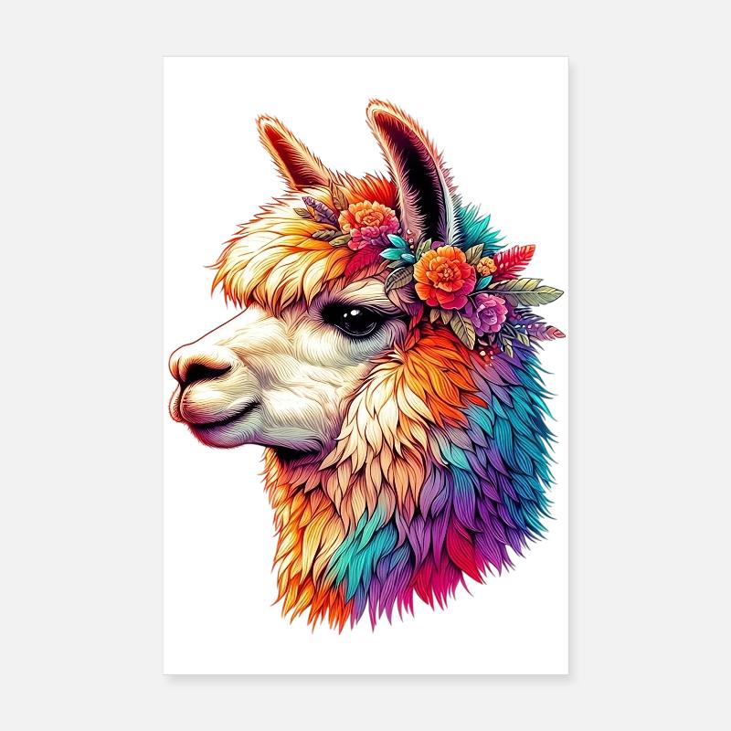 Alpaca Poster 8" x 12" (20x30 cm)