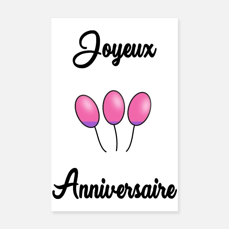 JOYEUX ANNIVERSAIRE MAMAN. JOYEUX ANNIVERSAIRE Poster 20 x 30 cm