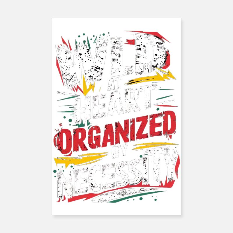 Organisation et émotions dans le style graffiti Poster 20 x 30 cm