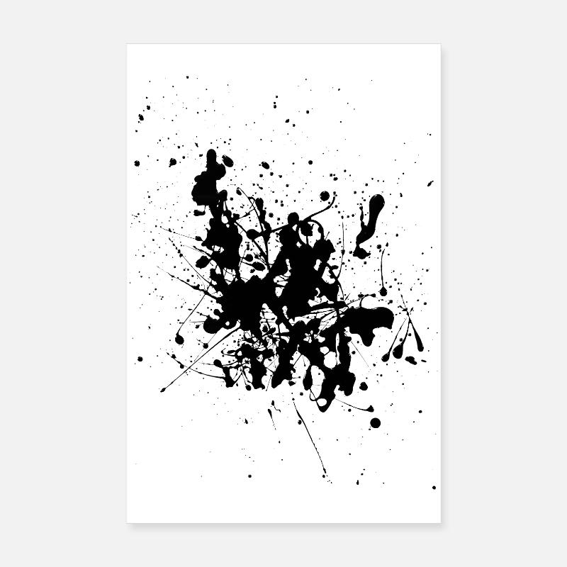 Black.Splash - Poster 20x30 cm - Weiß