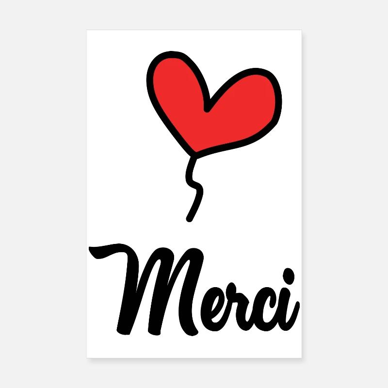 MAÎTRESSE. MAITRE. MERCI. MERCI MAÎTRESSE Poster 20 x 30 cm