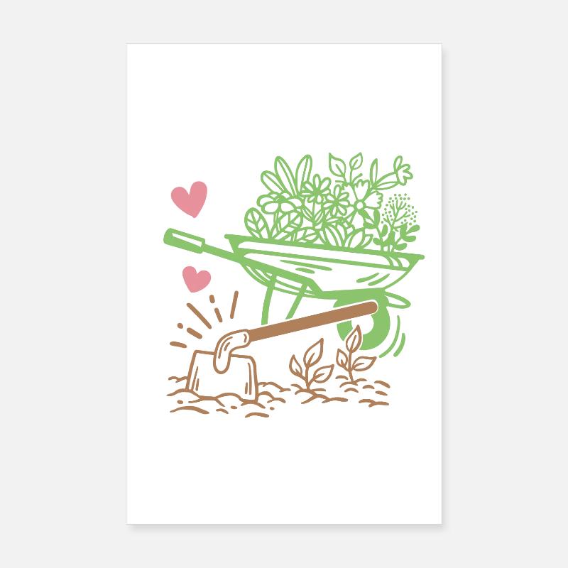 Gartenarbeit Garten Gärtner Poster 20x30 cm