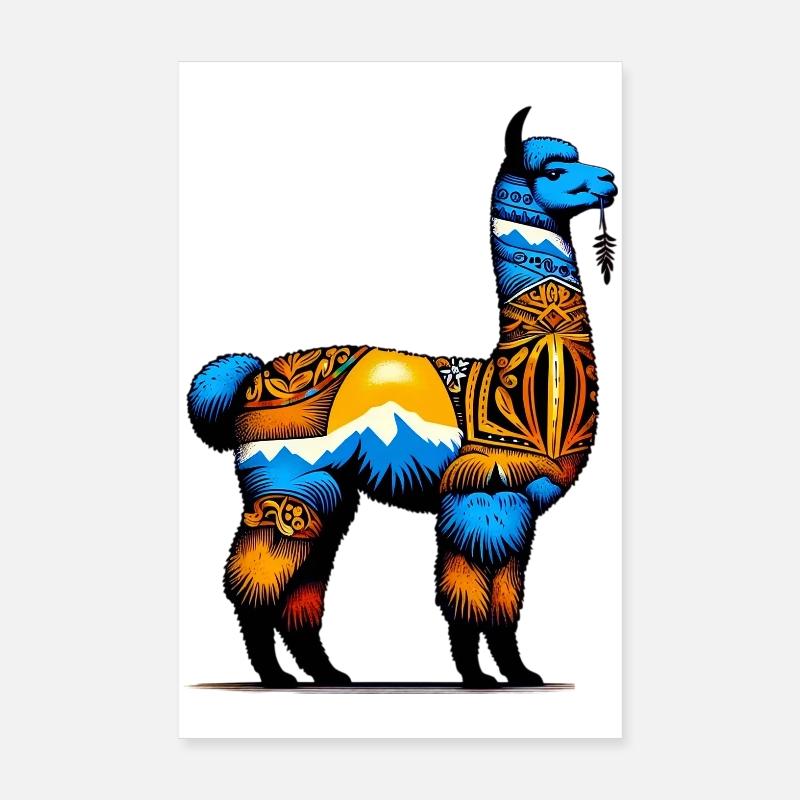 Alpaka Poster 20x30 cm