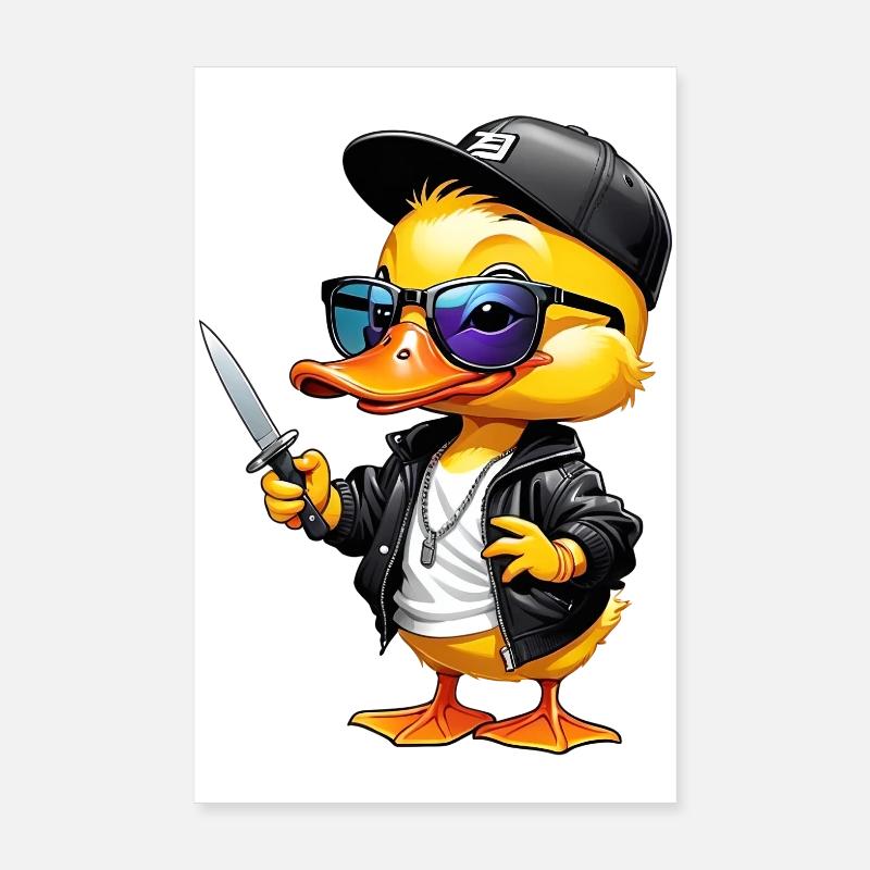 SSW32 Rapper Duck Knife Jacket and Hat Poster 8" x 12" (20x30 cm)