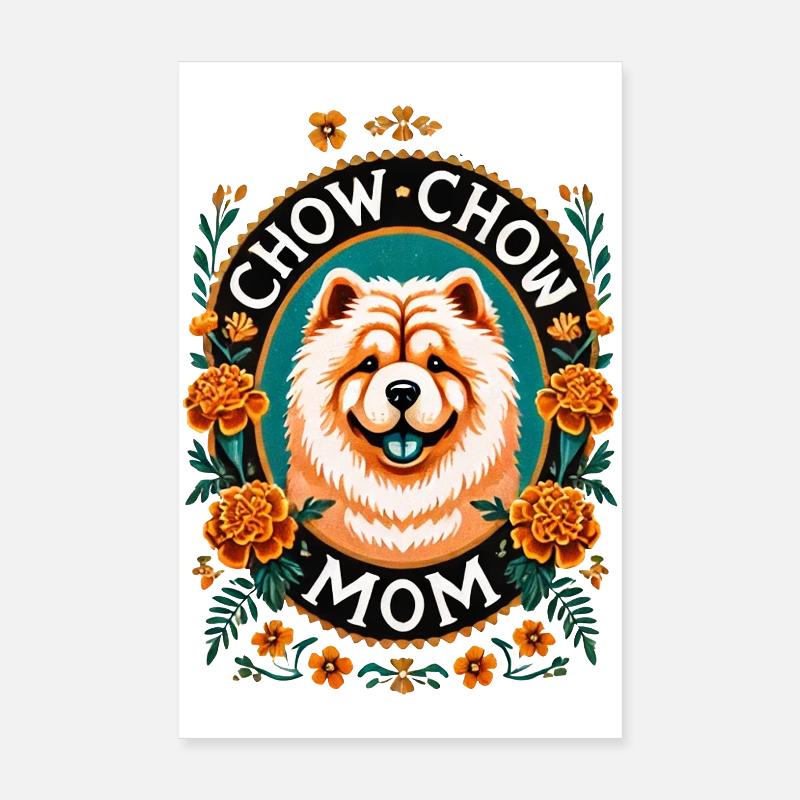 Chow Chow Mom Circle Design Poster 8" x 12" (20x30 cm)