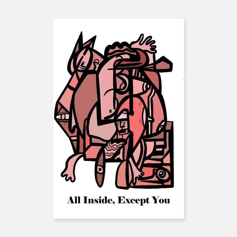 All Inside, Except You - Poster 20x30 cm - Weiß