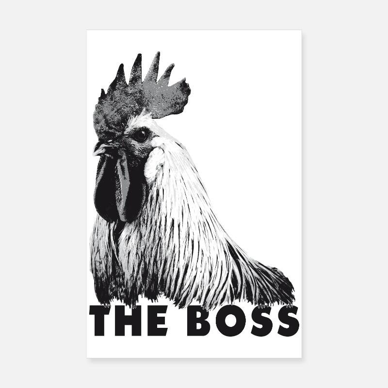 Hahn der Chef Poster 20x30 cm