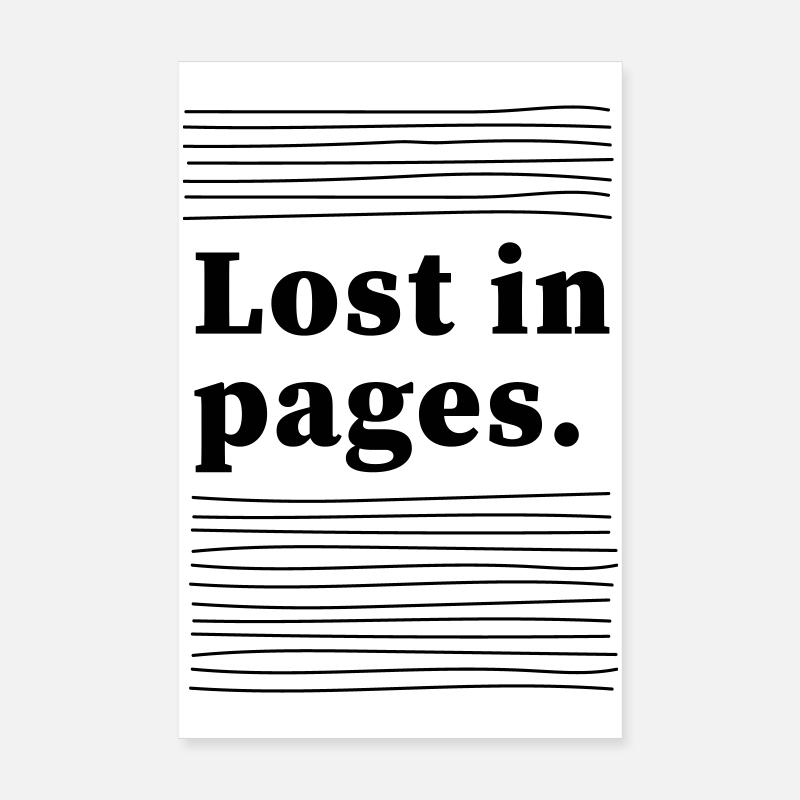 Lost in pages Poster 20x30 cm