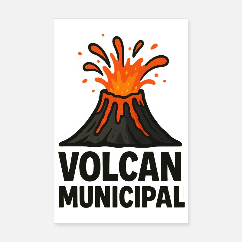 Municipal Volcano Tee Poster 8" x 12" (20x30 cm)