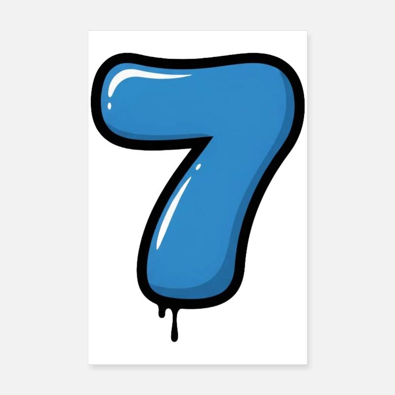 Blauer Ballon Die Sieben Poster 20x30 cm