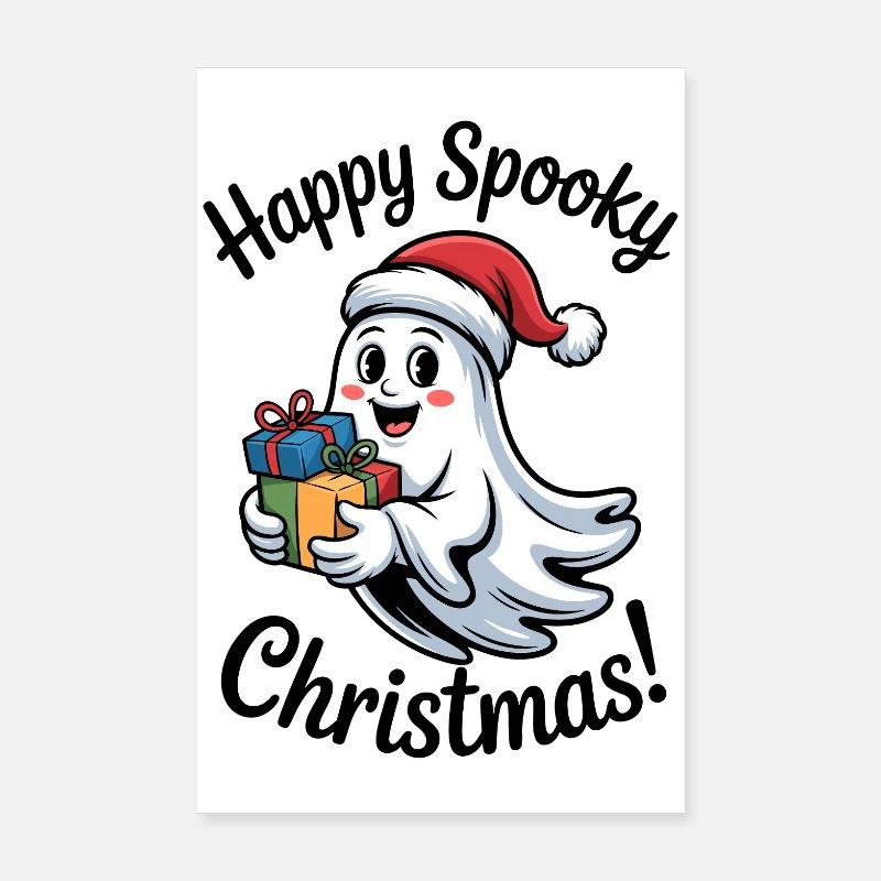 Weihnachtsgeist mit Geschenken Poster 20x30 cm