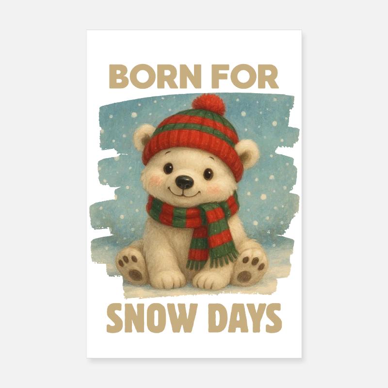 Weihnachts-Eisbär Poster 20x30 cm