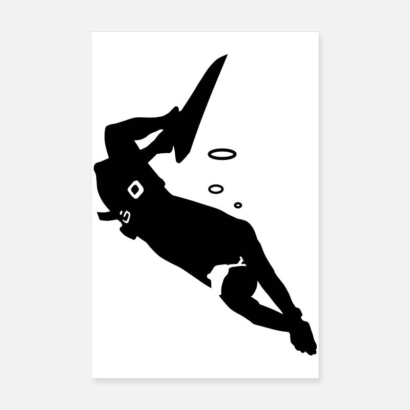 Plongeur Poster 20 x 30 cm