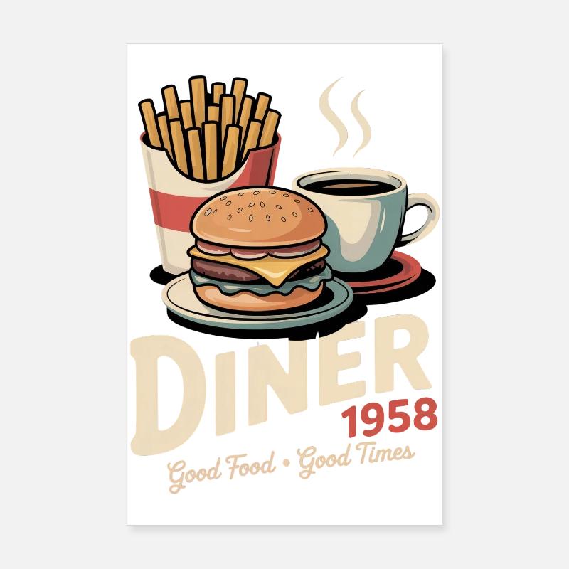 Dîner 1958 Poster 20 x 30 cm