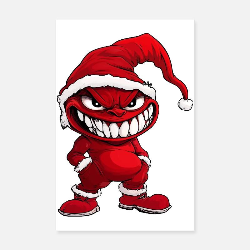 Noël du Diable - Poster 20 x 30 cm - blanc