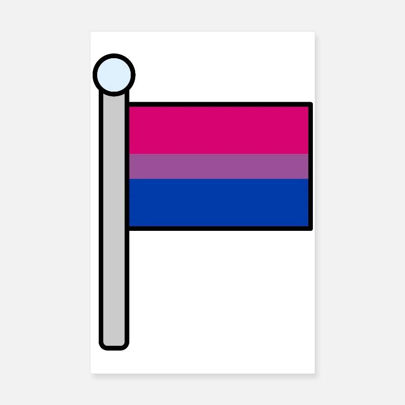 Bisexuelle Pride-Flagge Poster 20x30 cm