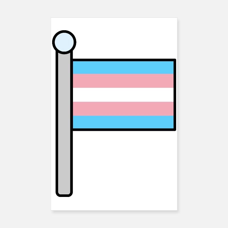 Trans Pride-Flagge Poster 20x30 cm