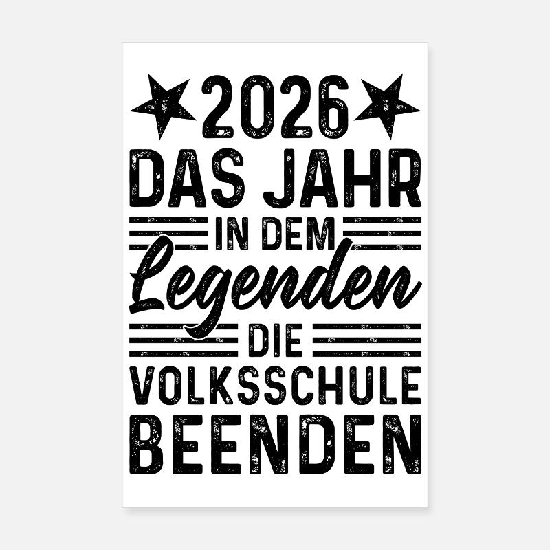 2026 Terminant l’année dans les légendes de l’école primaire Poster 20 x 30 cm