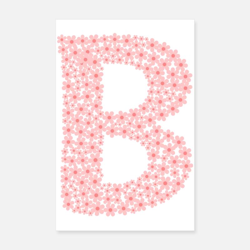 Blossom Monogram "B" Poster 8" x 12" (20x30 cm)