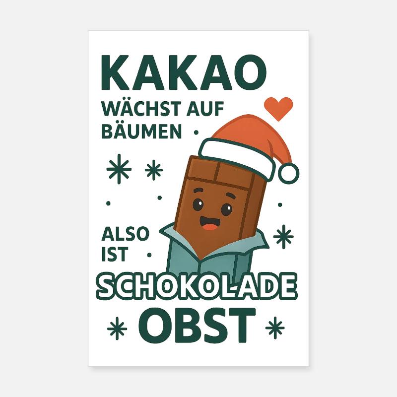 Cocoa Dicton, Noël – Fruit au chocolat Poster 20 x 30 cm