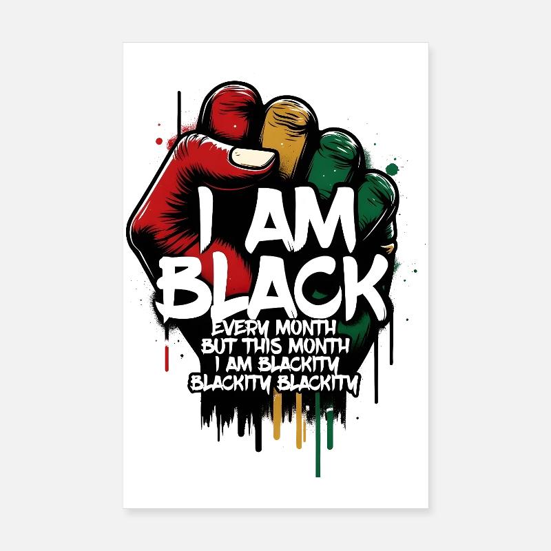 Je suis noir chaque mois Poster 20 x 30 cm