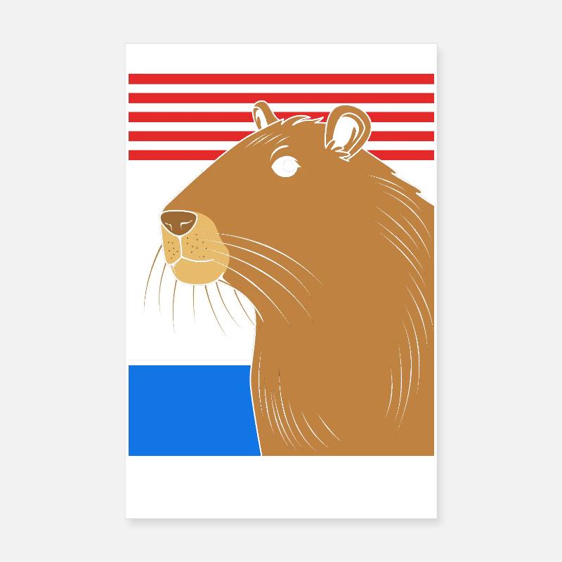 Ne t’inquiète pas, sois capy capybara Poster 20 x 30 cm