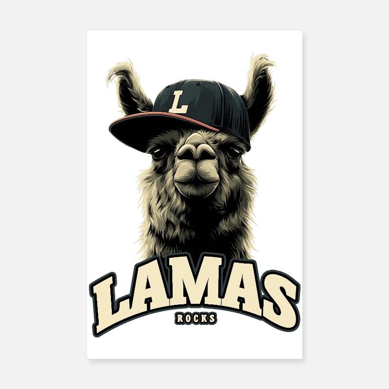 Jupes Lamas Poster 20 x 30 cm