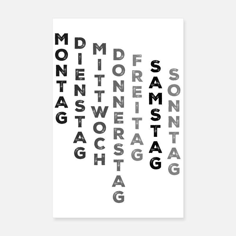 eine Woche mit Samstag Poster 20x30 cm