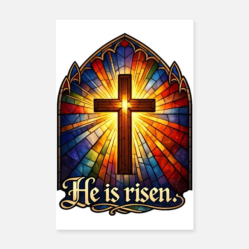 he is risen Poster 8" x 12" (20x30 cm)