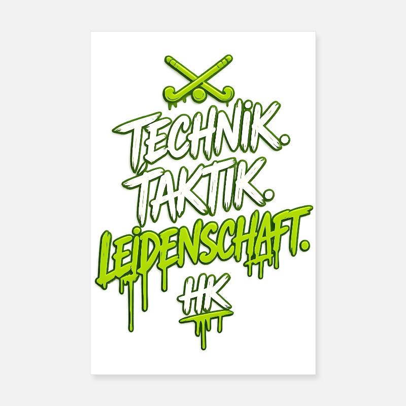 Technik. Taktik. Leidenschaft. Poster 20x30 cm